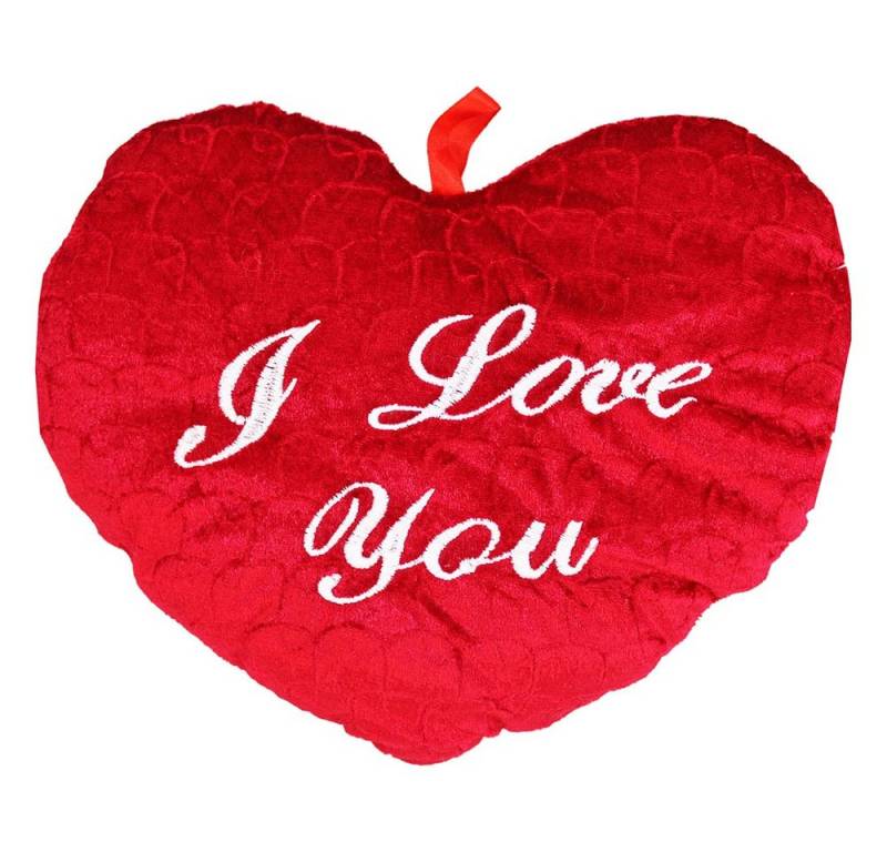Dekokissen Herz Plüschkissen "I love you" - ca. 25 x 28 cm von OTTO