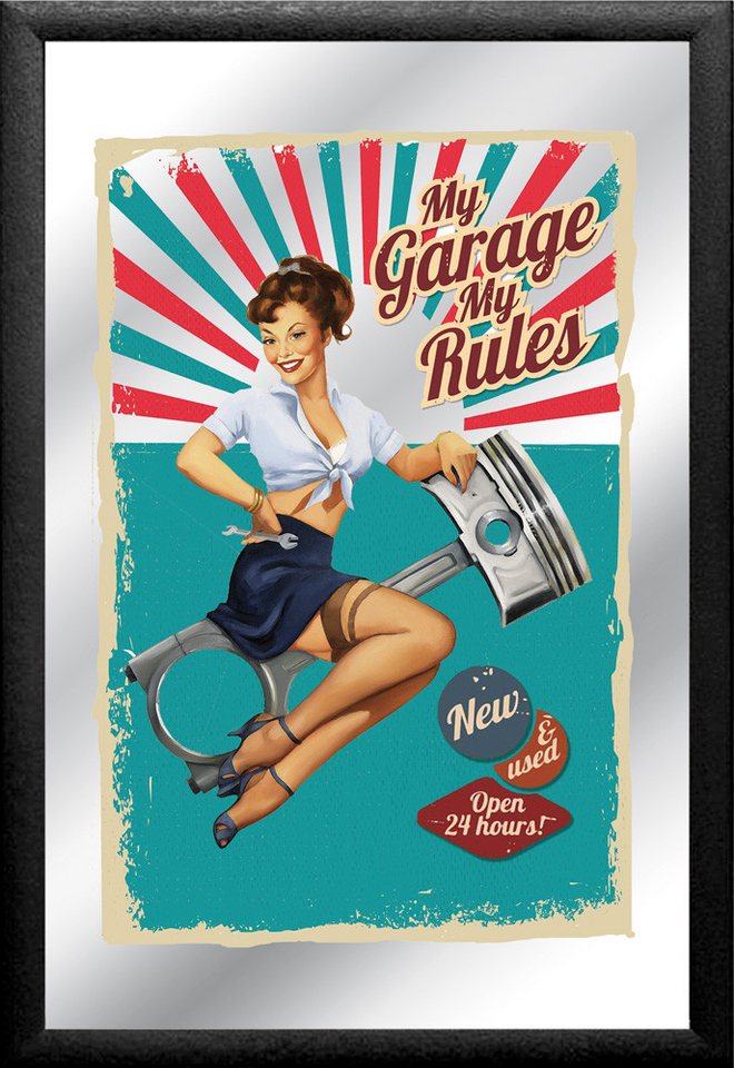 Dekospiegel KS331 Garage - Rules - Bedruckter Spiegel von OTTO