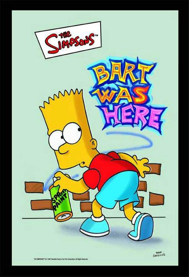 Dekospiegel KS321 Simpsons, The - Bart Was Here - Bedruckter Spiegel von OTTO