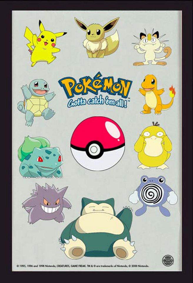 Dekospiegel KS61 Pokemon - Pokémon - Gruppe - Bedruckter Spiegel von OTTO