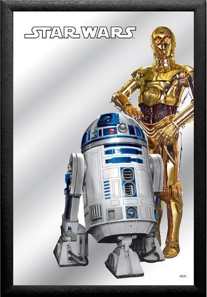 Dekospiegel KS62 Star Wars - R2D2 - C3PO - Bedruckter Spiegel von OTTO