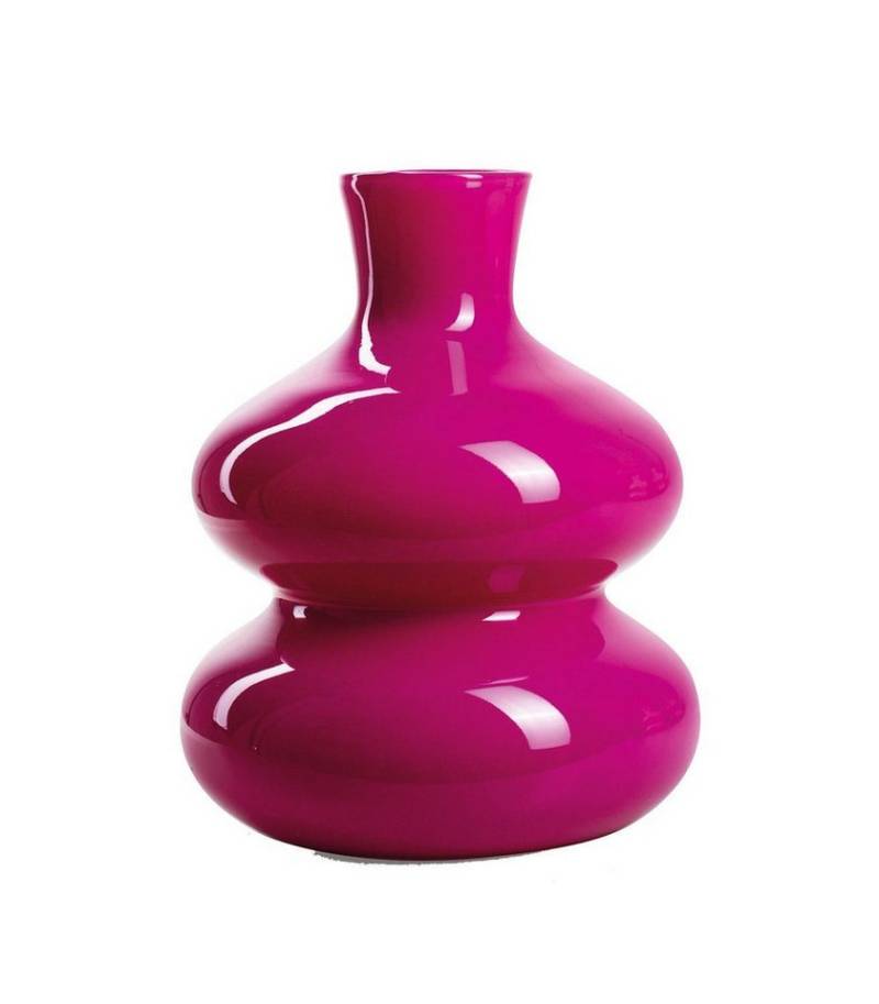 Dekovase FIGGY, Ø 24 x H 29 cm, Magentafarben, Glas, (1 St) von OTTO