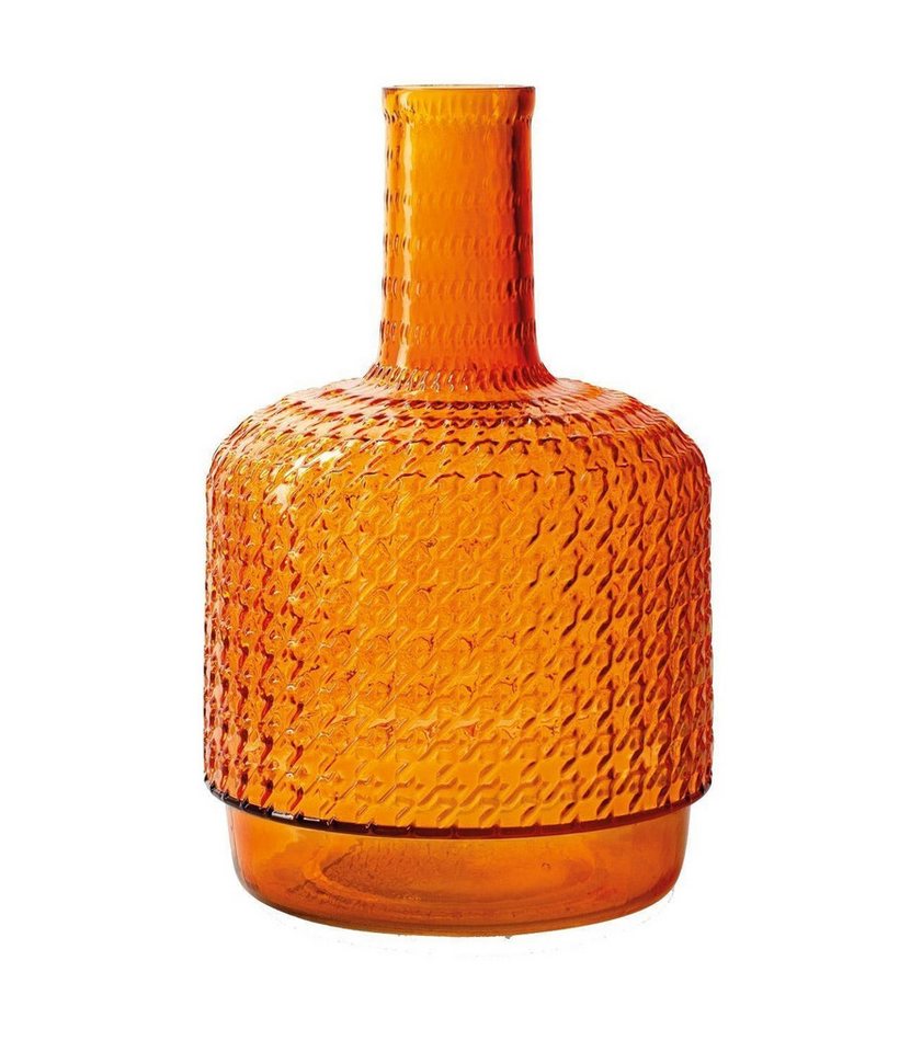 Dekovase SARI, Ø 14,5 x H 27 cm, Orange, Glas, (1 St), in dekorativer Flaschenform von OTTO