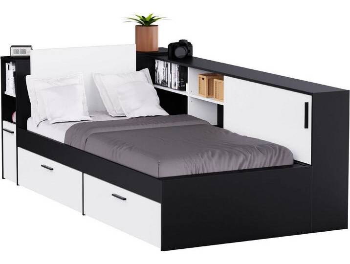 Demeyere GROUP Stauraumbett DREAMPAD Bett 90x190/200 mit Ablage, schwarz von OTTO