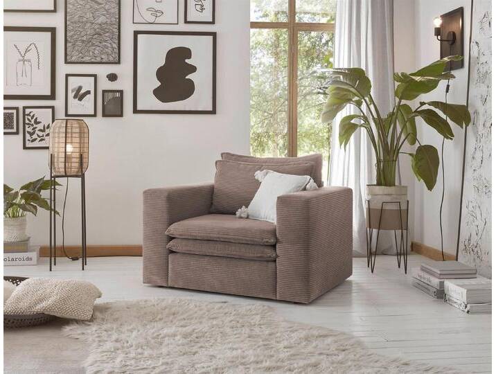 Design-Wohngalerie Esszimmersessel Sessel Piagge breiter Polstersessel in Braun Cord modernes Design Design-Wohngalerie Esszimmersessel Sessel Piagge breiter Polstersessel in Braun Cord modernes Design von OTTO