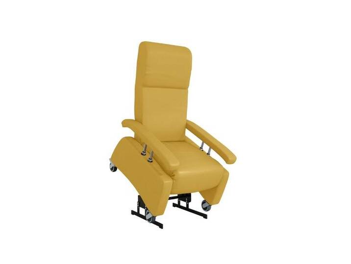 Devita Relaxsessel elektrischer Aufstehsessel Lutra easy Lift 2 mit Rollen bis 140 kg, mit Relaxfunktion, gelb, 49,5 cm Sitzhöhe, Kunstleder Camel von OTTO