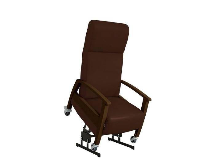 Devita Stuhl Pflegesessel GANDA Lift 2 mit Aufstehhilfe, Rollen bis 140 kg (kein Set), made in Germany, braun von OTTO