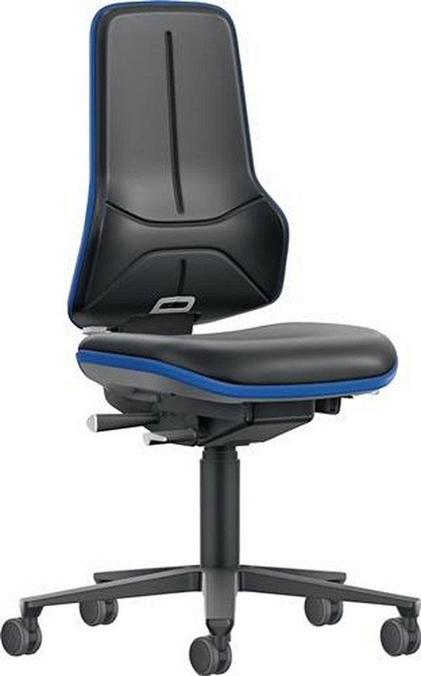 Drehstuhl BIMOS Arbeitsdrehstuhl Rl.Kunstlederpolster schwarz blau 470-640mm BI von OTTO