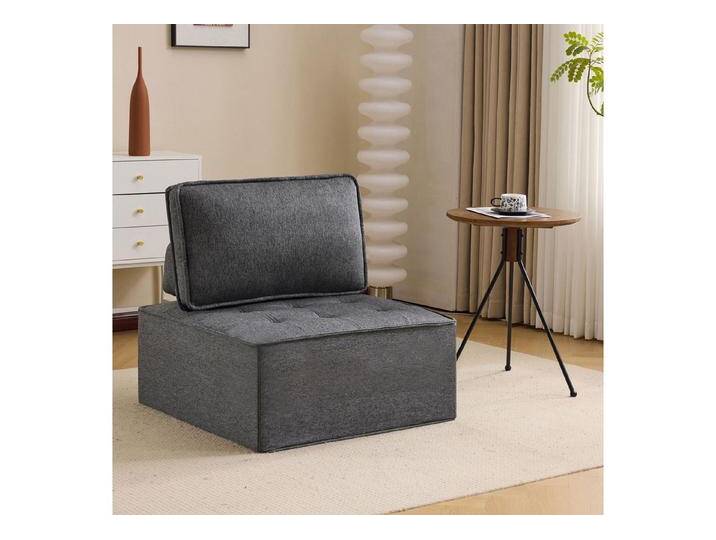 Drenice Sofa Einzelsofa, Modulares Einzelsofa mit Leinenbezug, Kleine Sitzgarnitur,Wohnzimmer-Sessel,Sitzsack 2 Teile, Sofa für Schlafzimmer, Gästezimmer oder Kinderzimmer, grau von OTTO