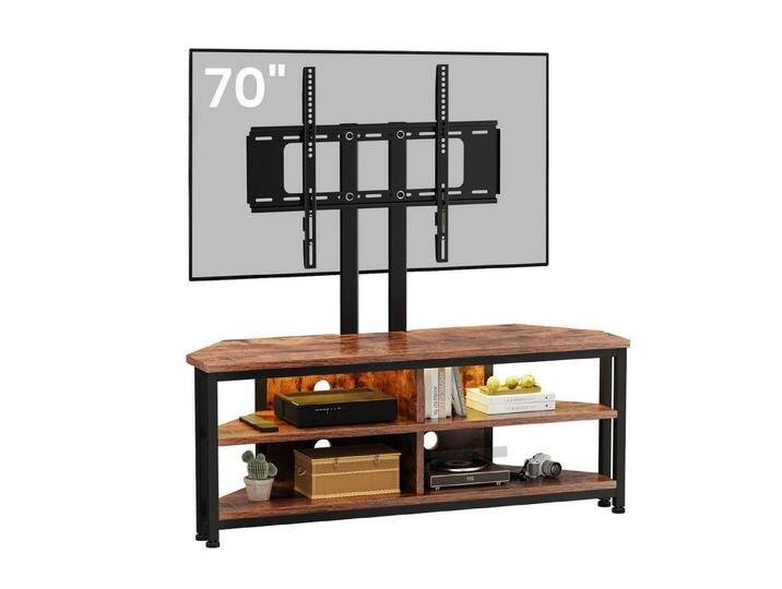 Dripex Lowboard TV Eckschrank Eckkommode Schrank mit LED Beleuchtung, 106cm mit Halterung, braun, 106cm mit Halterung Dripex Lowboard TV Eckschrank Eckkommode Schrank mit LED Beleuchtung, 106cm mit Halterung, braun, 106cm mit Halterung von OTTO