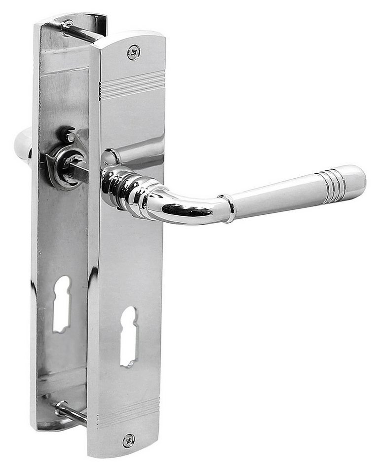 Drückergarnitur Türbeschlag 1383 Helena LS BB Chrom Türdrücker Türklinke Türgriffe, Drücker außen, Festdrehbar gelagert mit Rückholfeder zur Schlossentlastung Drückergarnitur Türbeschlag 1383 Helena LS BB Chrom Türdrücker Türklinke Türgriffe, Drücker außen, Festdrehbar gelagert mit Rückholfeder zur Schlossentlastung von OTTO