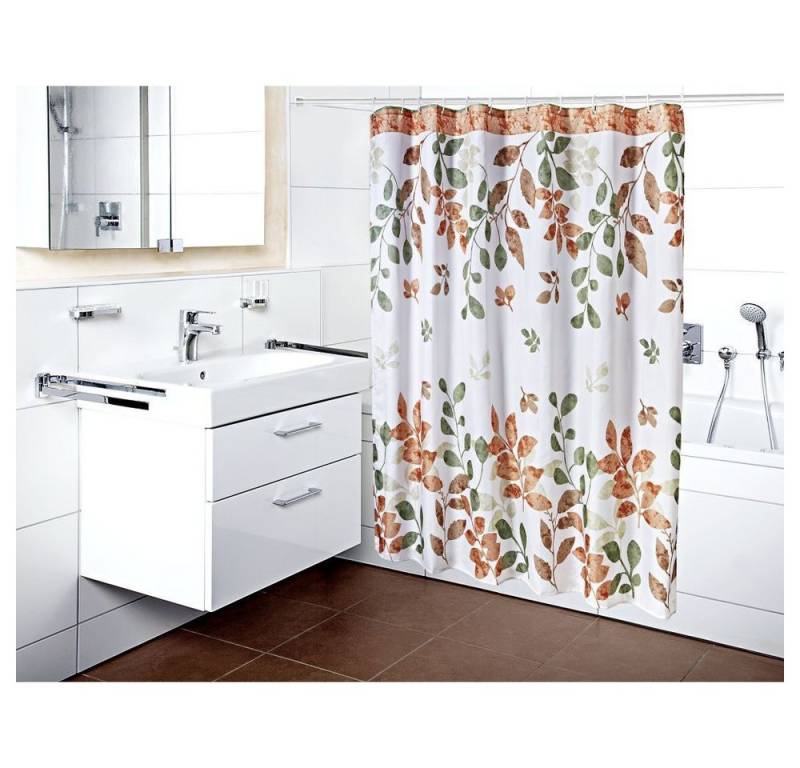 Duschvorhang Duschvorhang Badewannenvorhang Wannenvorhang mit Blätter Design Breite 180.00 cm von OTTO