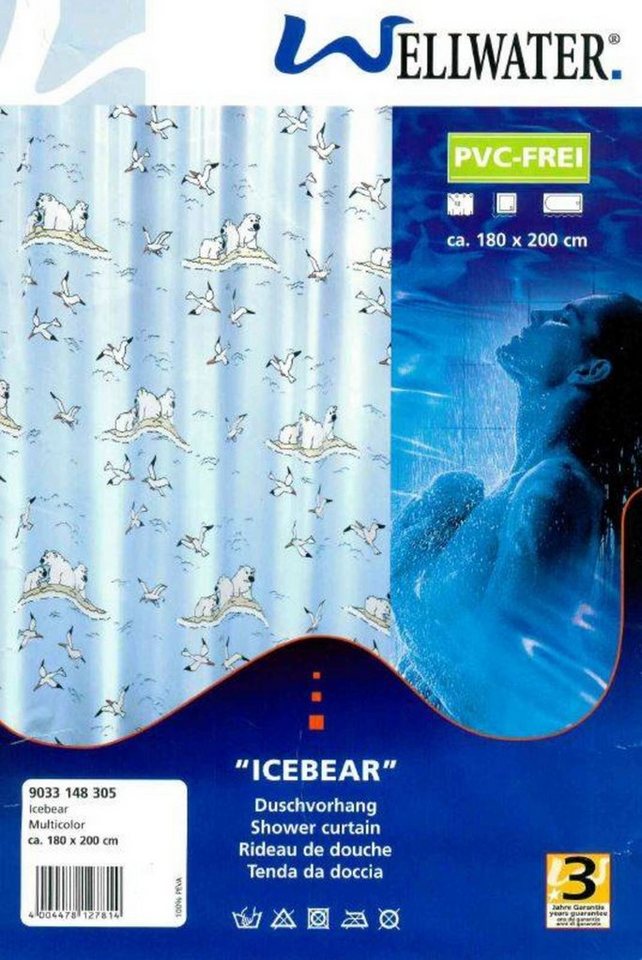 Duschvorhang Eisbär / 9033148305 (Einzeln, ohne Stange), PVC-Frei, verstärkte Lochleiste von OTTO