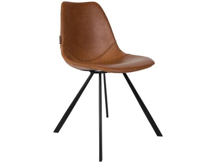 Dutchbone Schalenstuhl Esszimmerstuhl FRANKY Kunstleder Vintage braun von DutchBone, braun von OTTO