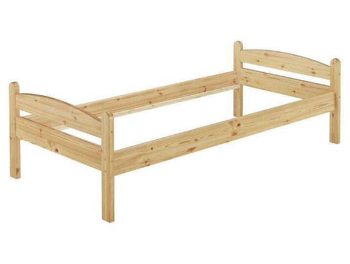 ERST-HOLZ Bett Breites Bettgestell Einzelbett Kiefer 100 x 200, Kieferfarblos lackiert, beige von OTTO