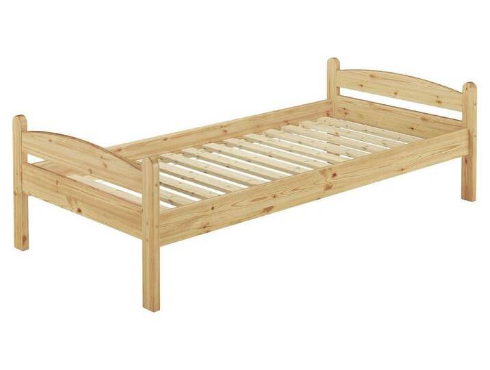 ERST-HOLZ Bett Breites Einzelbett 100 x 200 Kiefer Massiv mit Rost, Kieferfarblos lackiert, beige von OTTO