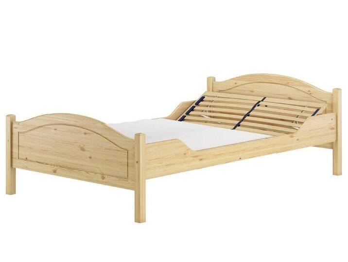 ERST-HOLZ Bett Breites Einzelbett 120 x 200 Kiefer Massivholz Landhausstil, Kieferfarblos lackiert, beige, Federholzrahmen und Matratze inkl. ERST-HOLZ Bett Breites Einzelbett 120 x 200 Kiefer Massivholz Landhausstil, Kieferfarblos lackiert, beige, Federholzrahmen und Matratze inkl. von OTTO