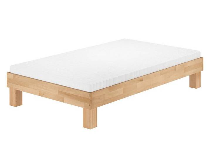 ERST-HOLZ Bett Breites Einzelbett Futonbett Bettrahmen Buche geölt Massiv 120 x 200, Buchegeölt, beige, Rollrost und Matratze inkl. ERST-HOLZ Bett Breites Einzelbett Futonbett Bettrahmen Buche geölt Massiv 120 x 200, Buchegeölt, beige, Rollrost und Matratze inkl. von OTTO