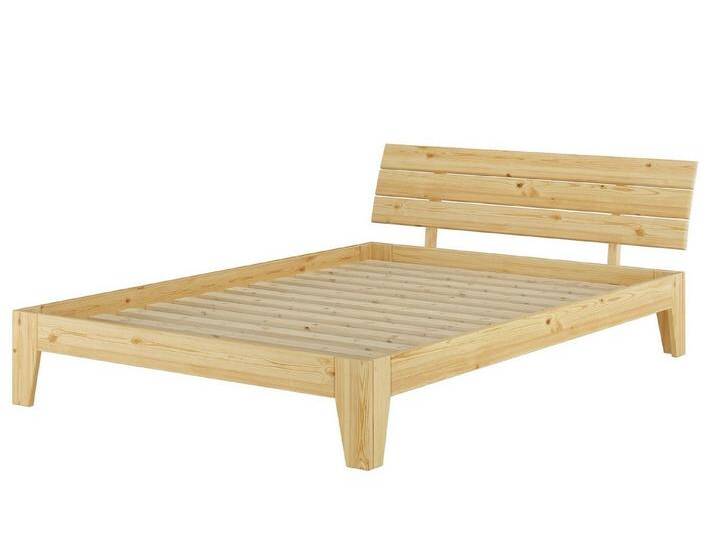 ERST-HOLZ Bett Doppelbett 140 x 200 Kiefer Natur mit Rollrost, Kieferfarblos lackiert von OTTO