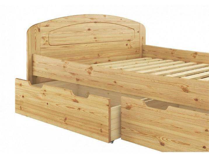 ERST-HOLZ Bett Doppelbett 160 x 200 Kiefer 2 Federholzrahmen 3 Staukästen, Kieferfarblos lackiert ERST-HOLZ Bett Doppelbett 160 x 200 Kiefer 2 Federholzrahmen 3 Staukästen, Kieferfarblos lackiert von OTTO