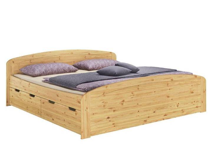 ERST-HOLZ Bett Doppelbett 180 x 200 Kiefer Bettkästen Federleisten Matratzen, Kieferfarblos lackiert ERST-HOLZ Bett Doppelbett 180 x 200 Kiefer Bettkästen Federleisten Matratzen, Kieferfarblos lackiert von OTTO