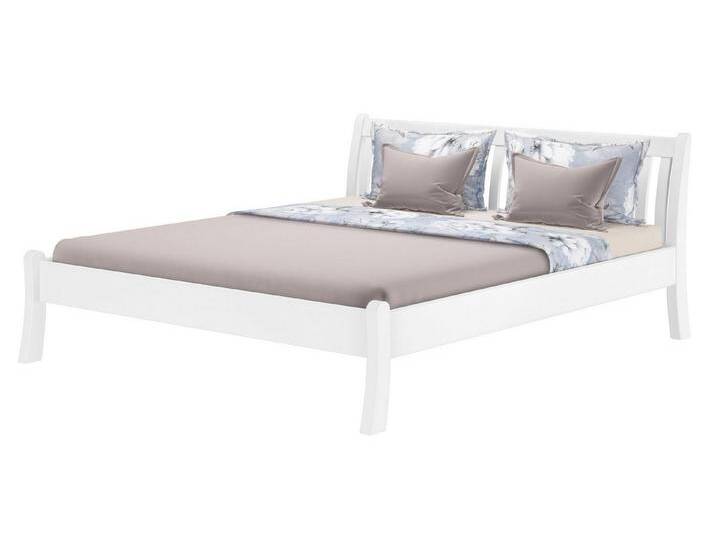 ERST-HOLZ Bett Doppelbett Hohe Sitzkante Kiefer Weiß 180 cm x 200 cm, Kieferwaschweiß, weiß, ohne Zubehör von OTTO