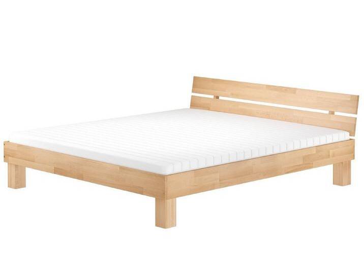 ERST-HOLZ Bett Doppelbett Massivholzbett Holz-Doppelbett 180 cm x 200 cm Buche Massiv, Buchefarblos lackiert, beige, Rollrost und Matratze inkl. ERST-HOLZ Bett Doppelbett Massivholzbett Holz-Doppelbett 180 cm x 200 cm Buche Massiv, Buchefarblos lackiert, beige, Rollrost und Matratze inkl. von OTTO