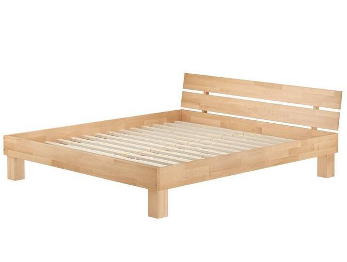 ERST-HOLZ Bett Doppelbett Massivholzbett Holz-Doppelbett 180 x 200 Buche Massiv, Buchefarblos lackiert, beige, Rollrost inkl., natur ERST-HOLZ Bett Doppelbett Massivholzbett Holz-Doppelbett 180 x 200 Buche Massiv, Buchefarblos lackiert, beige, Rollrost inkl., natur von OTTO