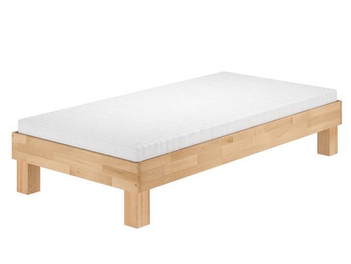 ERST-HOLZ Bett Einzelbett Futonbett Bettrahmen Buche geölt Massiv 100 x 200 cm, Buchegeölt, beige, Rollrost und Matratze inkl. ERST-HOLZ Bett Einzelbett Futonbett Bettrahmen Buche geölt Massiv 100 x 200 cm, Buchegeölt, beige, Rollrost und Matratze inkl. von OTTO