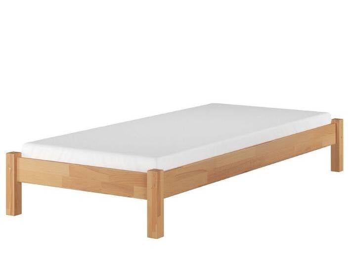 ERST-HOLZ Bett Futonbett 80 x 200 Buche Massiv mit Rost und Matratze, Buchefarblos lackiert von OTTO