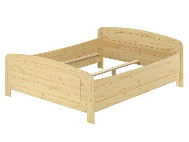ERST-HOLZ Bett Gemütliches Doppelbett 200 x 200 Extra Hoch Echtholzbett Kiefer Massiv, Kieferfarblos lackiert, beige, Rollrost und Matratze inkl. ERST-HOLZ Bett Gemütliches Doppelbett 200 x 200 Extra Hoch Echtholzbett Kiefer Massiv, Kieferfarblos lackiert, beige, Rollrost und Matratze inkl. von OTTO