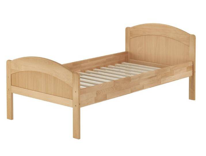 ERST-HOLZ Bett Hohes Holzbett Einzelbett Massivholzbett 100 x 220 cm Buche, Buchefarblos lackiert, beige, Rollrost inkl. ERST-HOLZ Bett Hohes Holzbett Einzelbett Massivholzbett 100 x 220 cm Buche, Buchefarblos lackiert, beige, Rollrost inkl. von OTTO