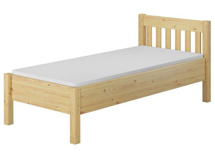 ERST-HOLZ Bett Hohes Massivholzbett Kiefer Seniorenbett 100 x 200 cm, Kieferfarblos lackiert, beige, Federholzrahmen und Matratze inkl. von OTTO