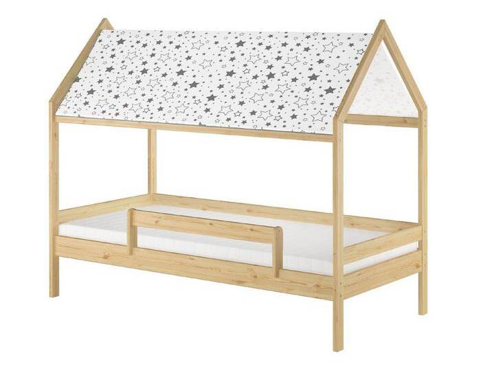 ERST-HOLZ Bett Kinderbett Hausbett 90 x 200 cm mit Himmel und Rausfallschutz Kiefer, Kieferfarblos lackiert, Rollrost und Matratze inkl. ERST-HOLZ Bett Kinderbett Hausbett 90 x 200 cm mit Himmel und Rausfallschutz Kiefer, Kieferfarblos lackiert, Rollrost und Matratze inkl. von OTTO