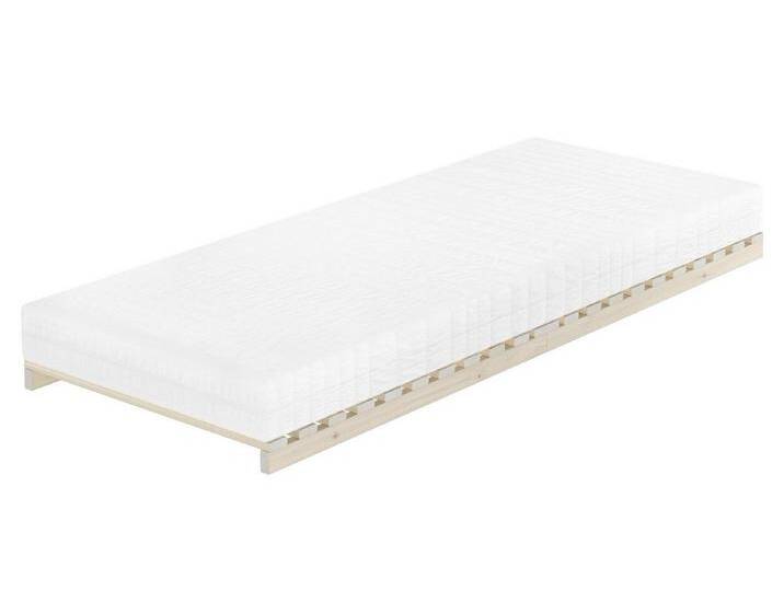 ERST-HOLZ Bett Niederflurbett Metallfrei 80 x 200 Futon Fichte Massiv, Fichteunbehandelt, beige, mit Matratze von OTTO