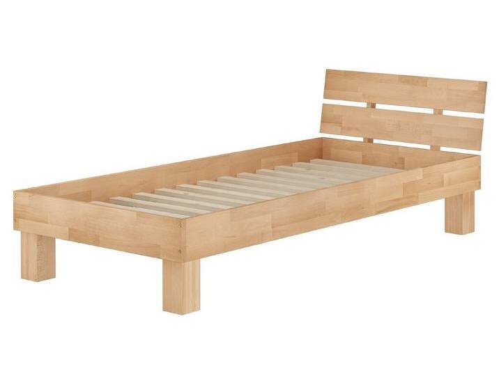 ERST-HOLZ Einzelbett Überlanges Einzelbett 90 x 220 Buche Massiv Natur mit Rollrost, Buchefarblos lackiert ERST-HOLZ Einzelbett Überlanges Einzelbett 90 x 220 Buche Massiv Natur mit Rollrost, Buchefarblos lackiert von OTTO