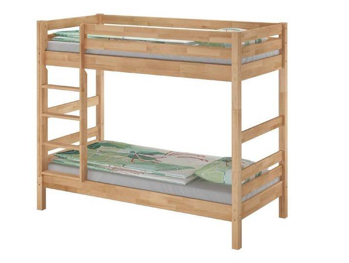 ERST-HOLZ Etagenbett Breites Etagenbett Stockbett Holzbett Buche Massiv Natur 100 x 200, beige, Rollrost inkl. ERST-HOLZ Etagenbett Breites Etagenbett Stockbett Holzbett Buche Massiv Natur 100 x 200, beige, Rollrost inkl. von OTTO