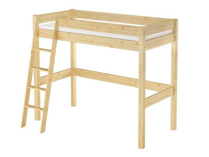 ERST-HOLZ Hochbett Hochbett für Kinder 90x200 Kinderbett Stockbett Hochbett Kiefer Kieferfarblos lackiert, Rollrost und Matratze inkl. ERST-HOLZ Hochbett Hochbett für Kinder 90x200 Kinderbett Stockbett Hochbett Kiefer Kieferfarblos lackiert, Rollrost und Matratze inkl. von OTTO