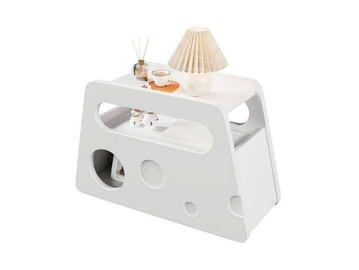 EXTSUD Sideboard Sideboard, Moderner Beistelltisch mit Rollen (Nachttisch für Wohnzimmer und Schlafzimmer (81x33x51,5 cm), sicherem abgerundetem Design – Mobil, platzsparend von OTTO