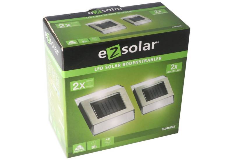 EZ SOLAR LED Taschenlampe LED Solar Bodenleuchte mit 2 weissen LED max. 12 Lumen, Leuchtdauer m von EZ SOLAR