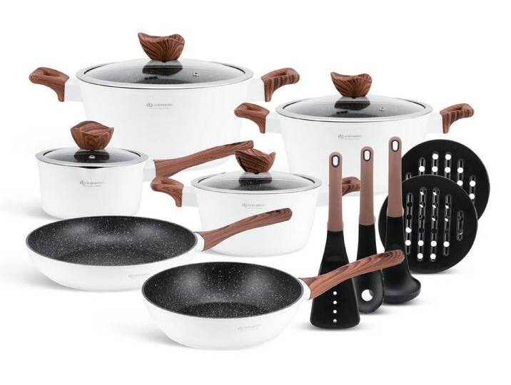 Edenberg Topf-Set Stylische Töpfe in4 Farben – Modernes Design & Hervorragende Qualität, Keramik, Aluminiumguss, Edelstahl (Schöne Töpfe mit einzigartigem Design, 15-tlg., Zeitloses Design des Topfsets. Eine ideale Geschenkidee! Hochwertig) Edenberg Topf-Set Stylische Töpfe in4 Farben – Modernes Design & Hervorragende Qualität, Keramik, Aluminiumguss, Edelstahl (Schöne Töpfe mit einzigartigem Design, 15-tlg., Zeitloses Design des Topfsets. Eine ideale Geschenkidee! Hochwertig) von OTTO