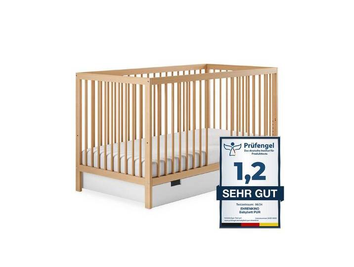 Ehrenkind Babybett PUR aus massivem Buchenholz, flexibel höhenverstellbar, Gitterbett, Kinderbett 9-Fach höhenverstellbar mit entnehmbaren Stangen Baby Bett, beige Ehrenkind Babybett PUR aus massivem Buchenholz, flexibel höhenverstellbar, Gitterbett, Kinderbett 9-Fach höhenverstellbar mit entnehmbaren Stangen Baby Bett, beige von OTTO