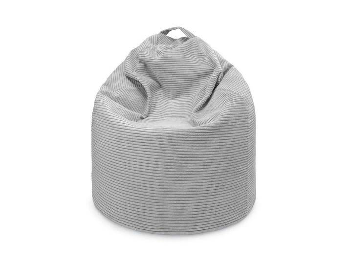 Ehrenkind Sitzsack aus Cord in zwei Größen (Kinder-Sitzsack, Hellgrau, mit Seitentasche & Tragegriff), Komfortabler Cord-Sitzsack für Kinder & Erwachsene von OTTO