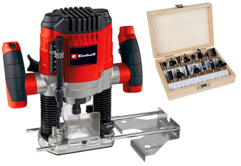 Einhell Oberfräse TC-RO 1155 Kit, 1100 Watt, inkl. 15-tlg. Fräser-Set von Einhell