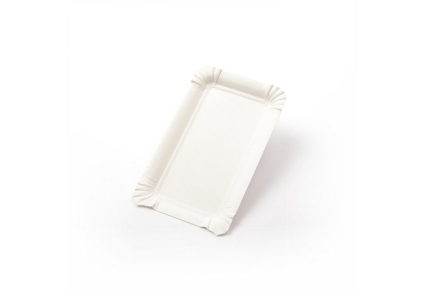 Einwegteller 3000 Stück Pappteller rechteckig (10×16 cm), ohne Beschichtung, weiß, Frischfaser Kuchenteller Kuchenunterleger Tortenteller Imbissteller von OTTO