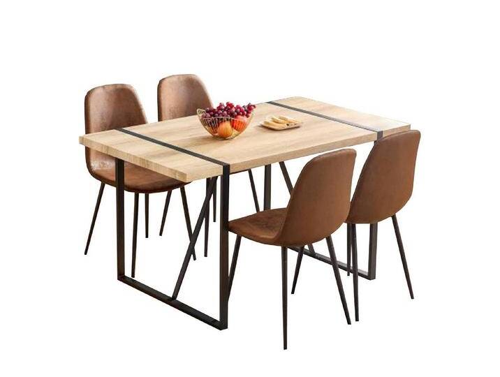 Elegear Esszimmerstuhl Polsterstuhl mit Rücklehne Armlehne, Esszimmerstühle mit Samt-Bezug (Set, 4 St), Belastbarkeit, Pflegeleicht, Ergonomisch, braun schwarz von OTTO