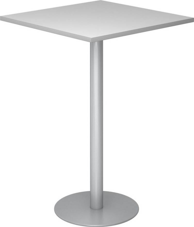 HAMMERBACHER Empfangstheke Stehtisch 80x80cm grau/silber von HAMMERBACHER