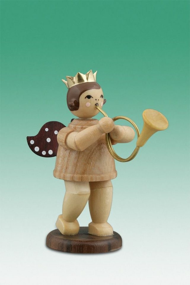Engelfigur Holzfigur Musikantenengel mit englischem Horn natur ohne Krone Höhe 6 von OTTO