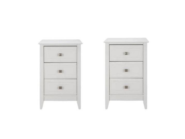FCH Nachttisch Nachtkommode (2-St), mit 3 schubladen nachttische nachtschrank 40 x 40 x 60cm, weiß, 2 St. von OTTO