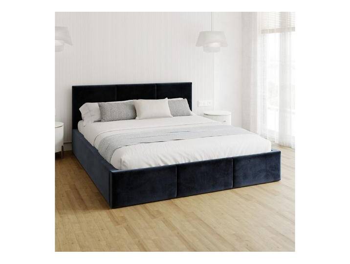 FDM Polsterbett AMBER modern mit Bettkasten MADE IN EU - mit hochwertigem Paris Bezug (verfügbar 90x200 120x200 140x200 160x200 180x200cm, Bettrahmen, Bett, mit großen gepolsterten Kopfteil, mit Bettkasten zum aufklappen), Hebbarer Metallrahmen, Bettkasten, mit/ohne Matratze, blau von OTTO